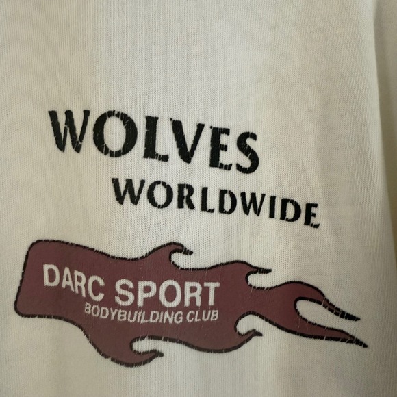 Darc Sport Wolves Club Shirt Mens White Short Sleeve Bodybuilding Club Medium - Picture 5 of 10